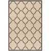 Safavieh Linden  Creme / Brown LND125 4 ft. X 6 ft. Rectangle Rug