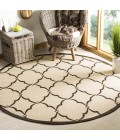 Safavieh Linden  Creme / Brown LND125 6 ft. 7 in. X 6 ft. 7 in. Round Rug