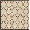 Safavieh Linden  Creme / Brown LND125 6 ft. 7 in. X 6 ft. 7 in. Square Rug