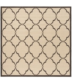 Safavieh Linden  Creme / Brown LND125 6 ft. 7 in. X 6 ft. 7 in. Square Rug