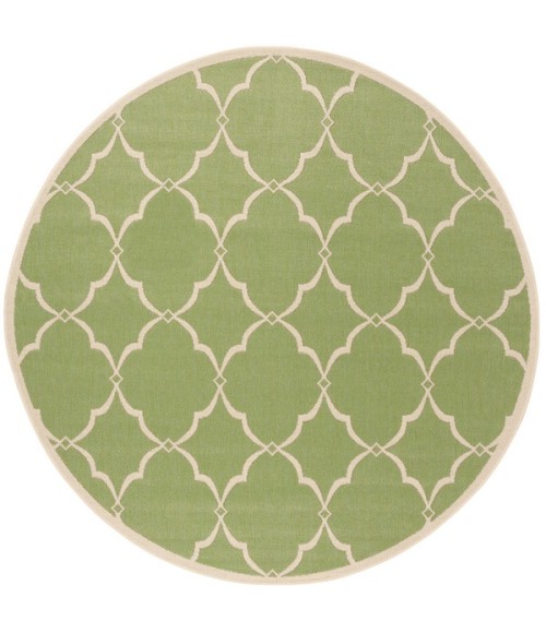 Safavieh Linden  Olive / Cream LND125 6 ft. 7 in. X 6 ft. 7 in. Round Rug