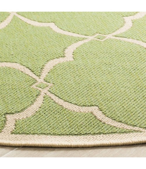 Safavieh Linden  Olive / Cream LND125 6 ft. 7 in. X 6 ft. 7 in. Round Rug