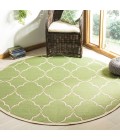 Safavieh Linden  Olive / Cream LND125 6 ft. 7 in. X 6 ft. 7 in. Round Rug