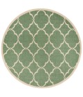 Safavieh Linden  Green / Creme LND125 6 ft. 7 in. X 6 ft. 7 in. Round Rug