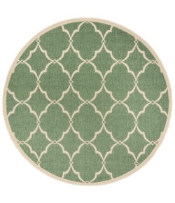 Safavieh Linden  Green / Creme LND125 6 ft. 7 in. X 6 ft. 7 in. Round Rug