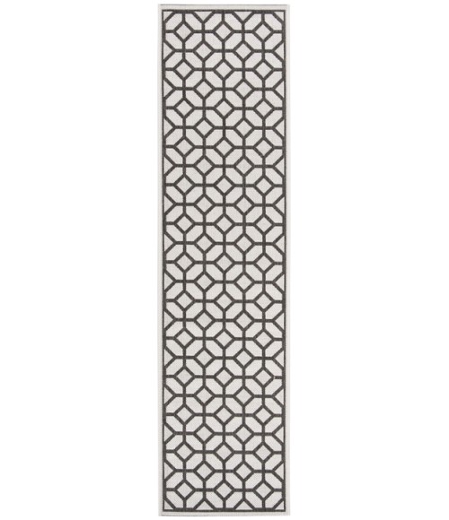 Safavieh Linden  Light Grey / Charcoal LND127 2 ft. 2 in. X 8 ft. Runner Rug