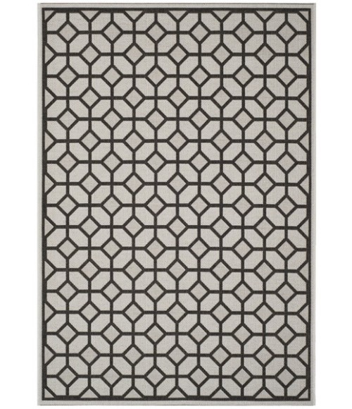 Safavieh Linden  Light Grey / Charcoal LND127 5 ft. 3 in. X 7 ft. 6 in. Rectangle Rug