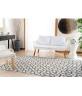 Safavieh Linden  Light Grey / Charcoal LND127 6 ft. 7 in. X 6 ft. 7 in. Square Rug
