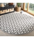 Safavieh Linden  Light Grey / Charcoal LND127 6 ft. 7 in. X 6 ft. 7 in. Round Rug