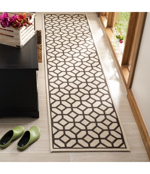 Safavieh Linden  Natural / Brown LND127 2 ft. 2 in. X 8 ft. Runner Rug