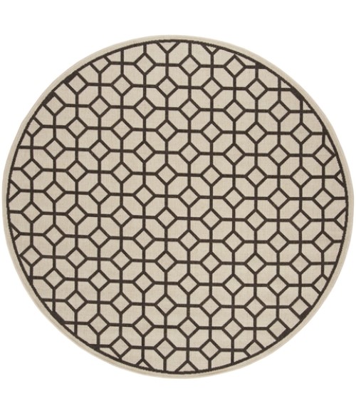 Safavieh Linden  Natural / Brown LND127 6 ft. 7 in. X 6 ft. 7 in. Round Rug