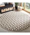 Safavieh Linden  Natural / Brown LND127 6 ft. 7 in. X 6 ft. 7 in. Round Rug