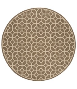Safavieh Linden  Beige / Cream LND127 6 ft. 7 in. X 6 ft. 7 in. Round Rug