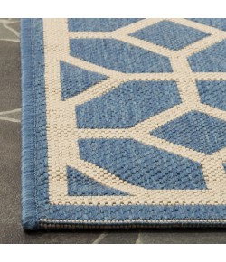 Safavieh Linden  Blue / Creme LND127 2 ft. 2 in. X 8 ft. Runner Rug