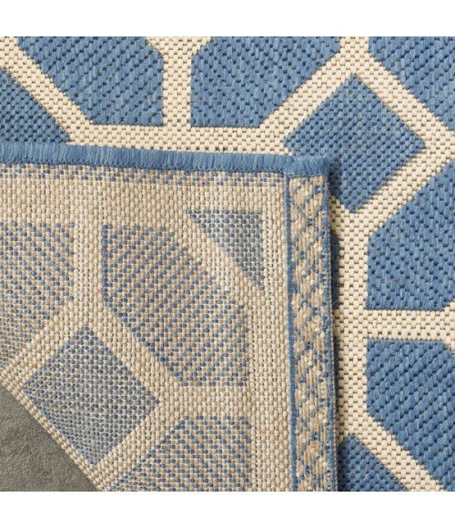 Safavieh Linden  Blue / Creme LND127 2 ft. 2 in. X 8 ft. Runner Rug