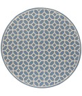 Safavieh Linden  Blue / Creme LND127 6 ft. 7 in. X 6 ft. 7 in. Round Rug