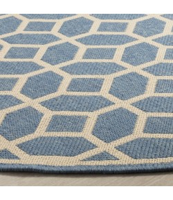Safavieh Linden  Blue / Creme LND127 6 ft. 7 in. X 6 ft. 7 in. Round Rug
