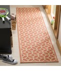 Safavieh Linden  Rust / Creme LND127 2 ft. 2 in. X 8 ft. Runner Rug