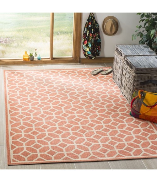 Safavieh Linden  Rust / Creme LND127 8 ft. X 10 ft. Rectangle Rug