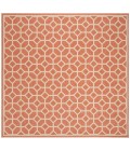 Safavieh Linden  Rust / Creme LND127 6 ft. 7 in. X 6 ft. 7 in. Square Rug