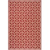 Safavieh Linden  Red / Creme LND127 5 ft. 3 in. X 7 ft. 6 in. Rectangle Rug