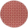 Safavieh Linden  Red / Creme LND127 6 ft. 7 in. X 6 ft. 7 in. Round Rug