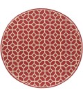 Safavieh Linden  Red / Creme LND127 6 ft. 7 in. X 6 ft. 7 in. Round Rug