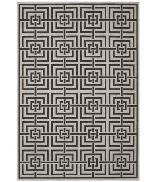 Safavieh Linden  Light Grey / Charcoal LND128 5 ft. 3 in. X 7 ft. 6 in. Rectangle Rug