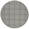 Safavieh Linden  Light Grey / Charcoal LND128 6 ft. 7 in. X 6 ft. 7 in. Round Rug