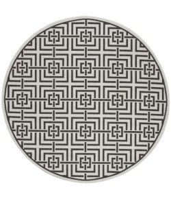 Safavieh Linden  Light Grey / Charcoal LND128 6 ft. 7 in. X 6 ft. 7 in. Round Rug