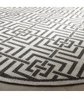Safavieh Linden  Light Grey / Charcoal LND128 6 ft. 7 in. X 6 ft. 7 in. Round Rug