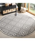 Safavieh Linden  Light Grey / Charcoal LND128 6 ft. 7 in. X 6 ft. 7 in. Round Rug