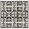 Safavieh Linden  Light Grey / Charcoal LND128 6 ft. 7 in. X 6 ft. 7 in. Square Rug