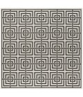 Safavieh Linden  Light Grey / Charcoal LND128 6 ft. 7 in. X 6 ft. 7 in. Square Rug