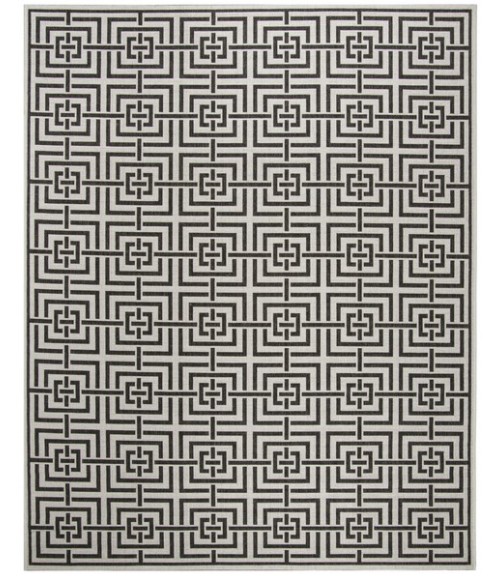 Safavieh Linden  Light Grey / Charcoal LND128 8 ft. X 10 ft. Rectangle Rug