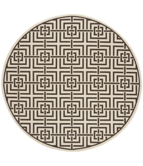 Safavieh Linden  Natural / Brown LND128 6 ft. 7 in. X 6 ft. 7 in. Round Rug