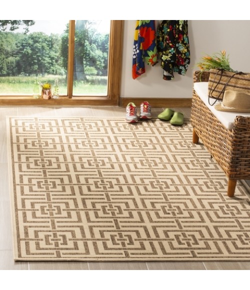 Safavieh Linden  Cream / Beige LND128 5 ft. 3 in. X 7 ft. 6 in. Rectangle Rug