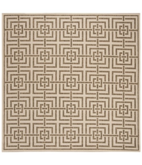 Safavieh Linden  Cream / Beige LND128 6 ft. 7 in. X 6 ft. 7 in. Square Rug