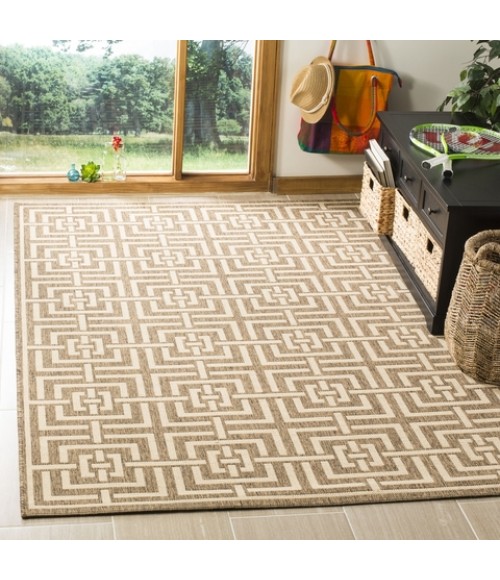 Safavieh Linden  Beige / Cream LND128 5 ft. 3 in. X 7 ft. 6 in. Rectangle Rug