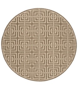 Safavieh Linden  Beige / Cream LND128 6 ft. 7 in. X 6 ft. 7 in. Round Rug