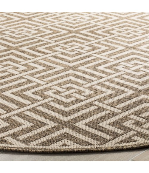 Safavieh Linden  Beige / Cream LND128 6 ft. 7 in. X 6 ft. 7 in. Round Rug