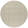 Safavieh Linden  Cream / Aqua LND128 6 ft. 7 in. X 6 ft. 7 in. Round Rug