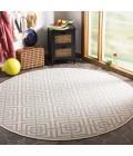 Safavieh Linden  Cream / Aqua LND128 6 ft. 7 in. X 6 ft. 7 in. Round Rug
