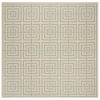 Safavieh Linden  Cream / Aqua LND128 6 ft. 7 in. X 6 ft. 7 in. Square Rug