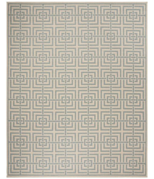 Safavieh Linden  Cream / Aqua LND128 8 ft. X 10 ft. Rectangle Rug