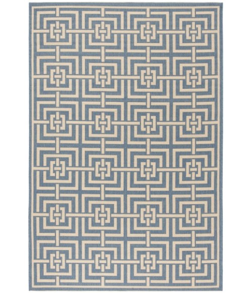 Safavieh Linden  Blue / Creme LND128 5 ft. 3 in. X 7 ft. 6 in. Rectangle Rug