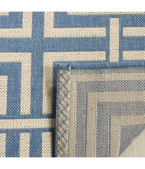 Safavieh Linden  Blue / Creme LND128 5 ft. 3 in. X 7 ft. 6 in. Rectangle Rug