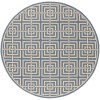 Safavieh Linden  Blue / Creme LND128 6 ft. 7 in. X 6 ft. 7 in. Round Rug