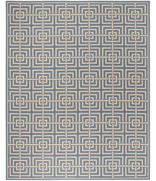 Safavieh Linden  Blue / Creme LND128 9 ft. X 12 ft. Rectangle Rug