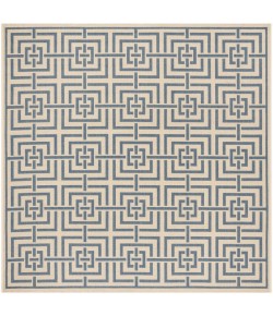 Safavieh Linden  Cream / Blue LND128 6 ft. 7 in. X 6 ft. 7 in. Square Rug